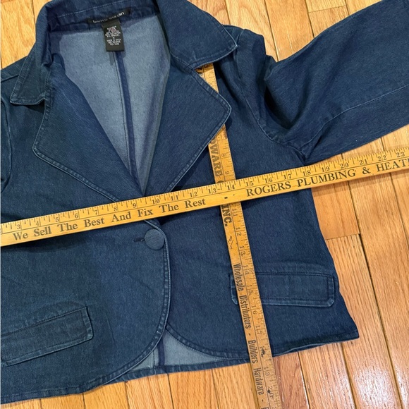 Pierre Cardin Dark Blue Cropped Blazer - Picture 2 of 5